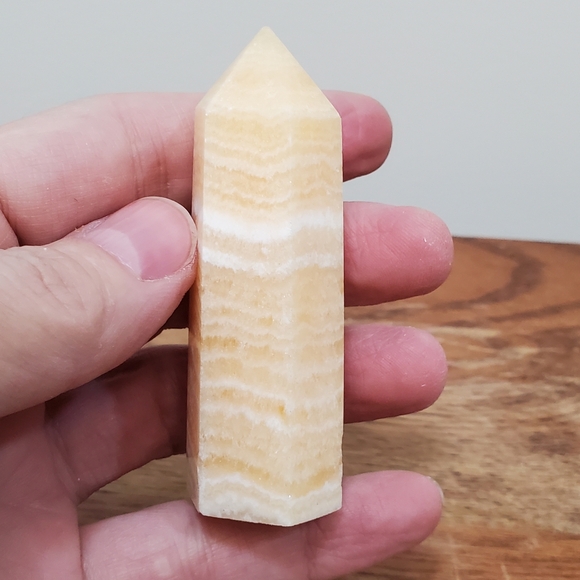 Orange Calcite Crystal Tower - Picture 5 of 7